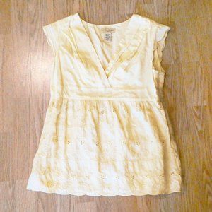 Creamy-Yellow Banana Republic S Blouse in EUC